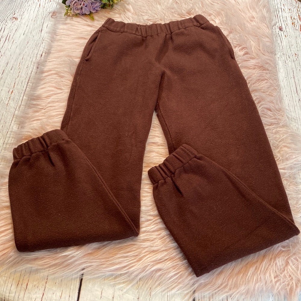 Zara Cozy Brown Jogger Sweatpants